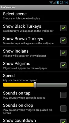 Thanksgiving Turkeys android App screenshot 1